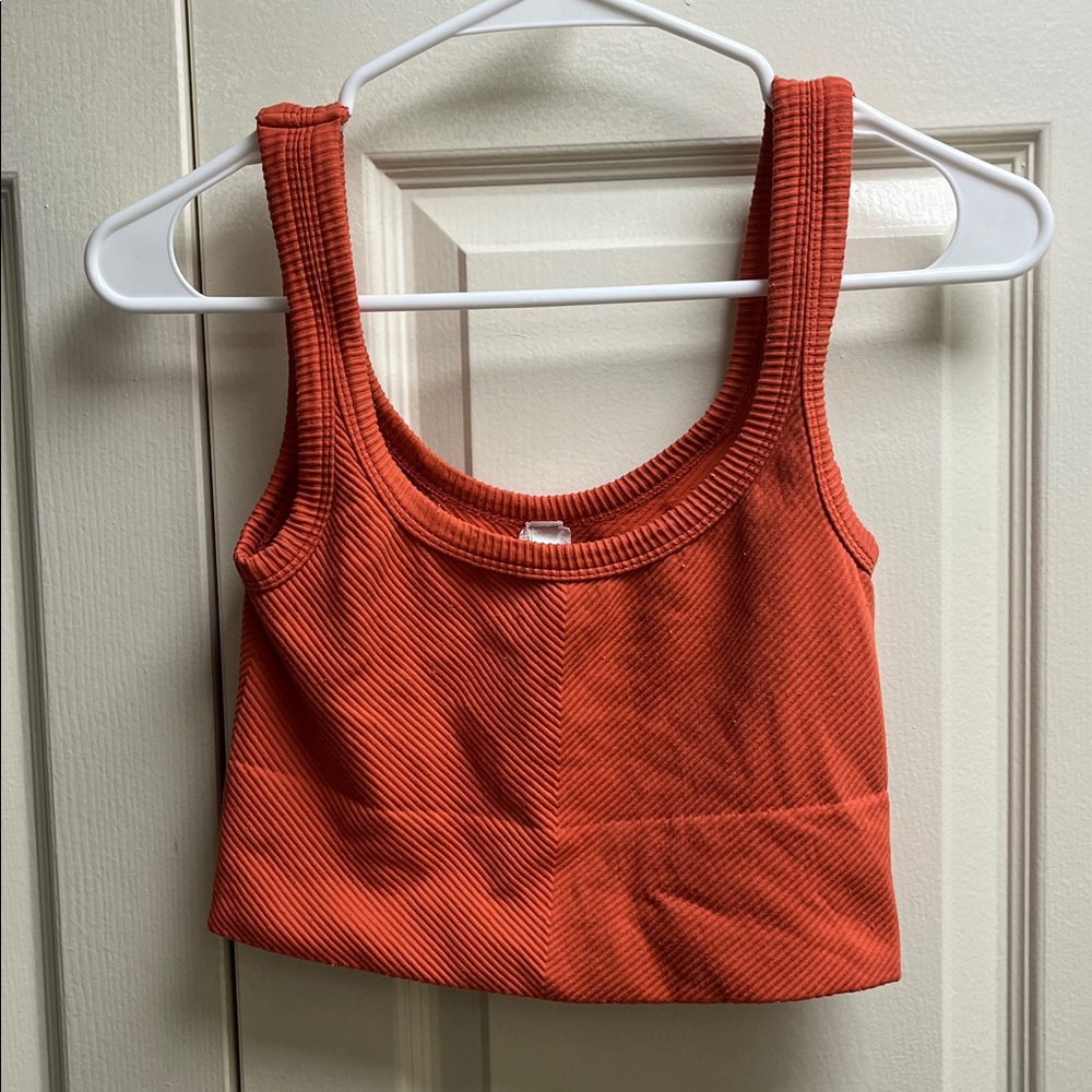 Nikibiki Orange Ribbed Tank Top